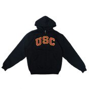 USC Trojan Basics Heritage Black Full-Zip Fleece Hoodie